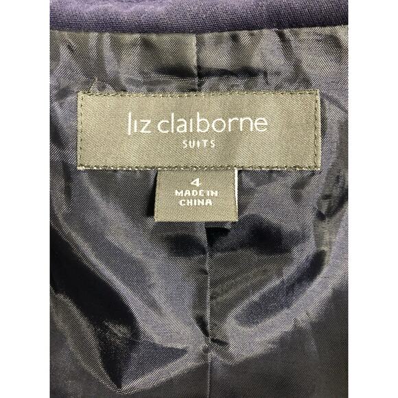 Liz Claiborne Women Jacket 4 Mob Wife 5 Buttons Front Office Siren Mob Wife - Picture 6 of 9